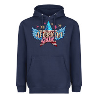 Navy American babe Heavyweight Hoodie - FaDigitalArtStudio