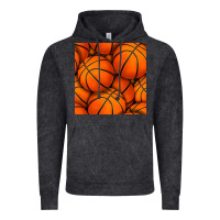 Vintage Black basketball seamless pattern Vintage Hoodie - BundleAndBundleShop