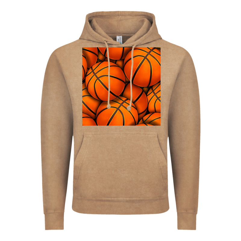 Basketball Seamless Pattern Vintage Hoodie by BundleAndBundleShop | Teevron