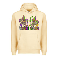 Pina Colada mardi gras skeleton hands  fleur de lis Premium Hoodie - OliviaCreatesArt