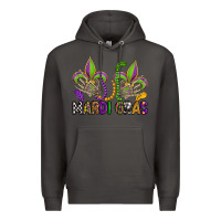Smoke mardi gras skeleton hands  fleur de lis Premium Hoodie - OliviaCreatesArt