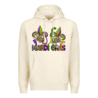 Tofu mardi gras skeleton hands  fleur de lis Premium Hoodie - OliviaCreatesArt