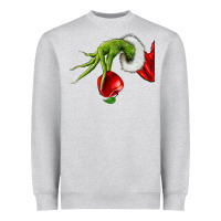 Heather Grey Christmas Character Heavyweight Sweatshirt - NancyCooperArtShop