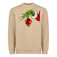 Mushroom Christmas Character Heavyweight Sweatshirt - NancyCooperArtShop