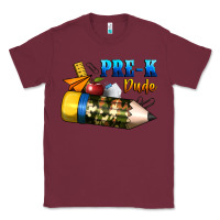 Burgundy pre k dude Classic Tee - BundleAndBundleShop
