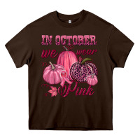Chocolate Brown In october we wear pink Heavy Core Tee - NancyCooperArtShop