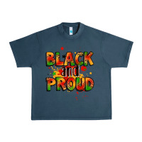 Midnight Navy black and proud Urban Heavy Tee - LillyAllenDesigns