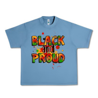 Pebble Blue black and proud Urban Heavy Tee - LillyAllenDesigns