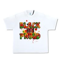 White black and proud Urban Heavy Tee - LillyAllenDesigns