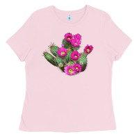 Bubblegum Pink strawberry hedgehog cactus Ladies Tee - LillyAllenDesigns