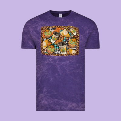 Autumn Distressed Background Vintage Tee Designed By Bundleandbundleshop