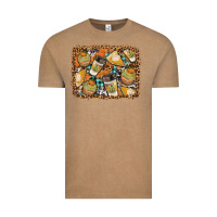 Vintage Coffee autumn distressed background Vintage Tee - BundleAndBundleShop