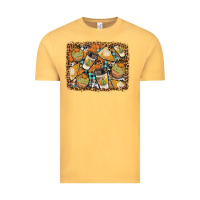 Vintage Mustard autumn distressed background Vintage Tee - BundleAndBundleShop