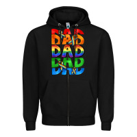 Black Dad dad dad pride Zipper Hoodie - CowGirlArtShop