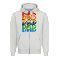 Dove Grey Dad dad dad pride Zipper Hoodie - CowGirlArtShop