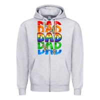 Dad Dad Dad Pride Zipper Hoodie | Teevron