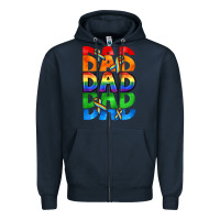 Navy Dad dad dad pride Zipper Hoodie - CowGirlArtShop