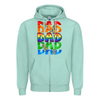 Seafoam Dad dad dad pride Zipper Hoodie - CowGirlArtShop