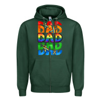 Sports Green Dad dad dad pride Zipper Hoodie - CowGirlArtShop