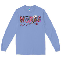 Colony Blue valentines day nurse Long Sleeve Tee - RanaPortraitStore