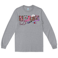 Heather Grey valentines day nurse Long Sleeve Tee - RanaPortraitStore