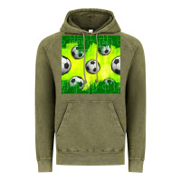 Vintage Olive soccer balls with field  and tactics seamless pattern Vintage Hoodie - BundleAndBundleShop
