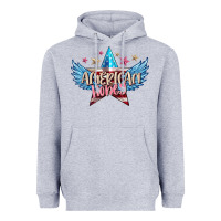 Heather Grey American honey 4th of july Heavyweight Hoodie - FaDigitalArtStudio