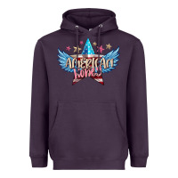 Plum American honey 4th of july Heavyweight Hoodie - FaDigitalArtStudio