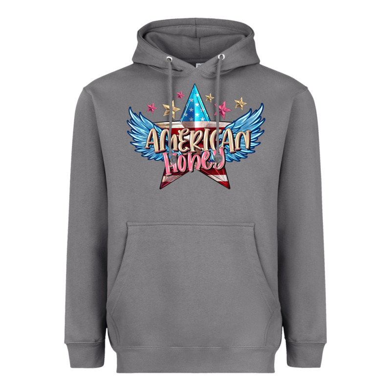 American Honey 4th Of July Heavyweight Hoodie by FaDigitalArtStudio | Teevron