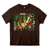 Chocolate Brown beer set for Christmas Heavy Core Tee - AdoDesignShop