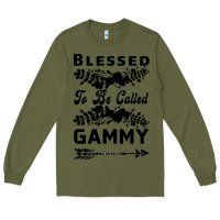 Army Green Blessed To Be Called Gammy Long Sleeve Tee - Bettercallsaul
