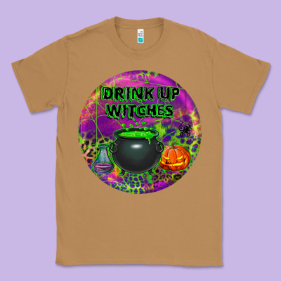 Halloween Round Earrings Classic Tee Designed By Bundleandbundleshop