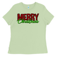 Matcha merry christmas tartan Ladies Tee - Jasminsmagicworld