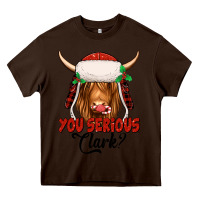 Chocolate Brown you serious clark highland cow Heavy Core Tee - Jasminsmagicworld