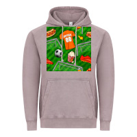 Vintage Zinc soccer ball uniform and shoes seamless pattern Vintage Hoodie - BundleAndBundleShop