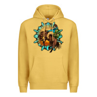 Antique Gold gemstone cowboy Premium Hoodie - OliviaCreatesArt