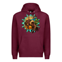 Burgundy gemstone cowboy Premium Hoodie - OliviaCreatesArt