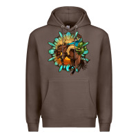 Coffee gemstone cowboy Premium Hoodie - OliviaCreatesArt