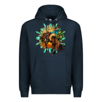 Navy gemstone cowboy Premium Hoodie - OliviaCreatesArt