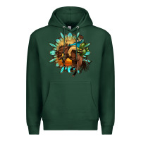 Sports Green gemstone cowboy Premium Hoodie - OliviaCreatesArt