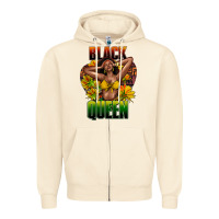 Sandshell Black queen afro Zipper Hoodie - HowdyJamesFarm