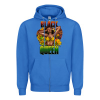 True Royal Black queen afro Zipper Hoodie - HowdyJamesFarm