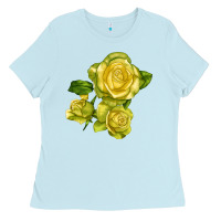 Baby Blue st. patrick rose Ladies Tee - LillyAllenDesigns