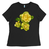 Black st. patrick rose Ladies Tee - LillyAllenDesigns