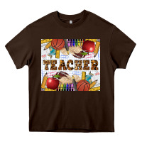 Chocolate Brown Western Teacher Heavy Core Tee - LillyAllenDesigns