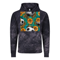 Cloud Black soccer balls and sunflowers with leopard and gemstone seamless pattern Vintage Hoodie - BundleAndBundleShop