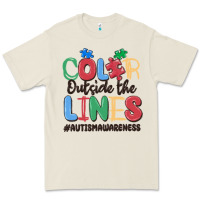 Color Outside The Lines Autism Awareness Premium Tee | Teevron