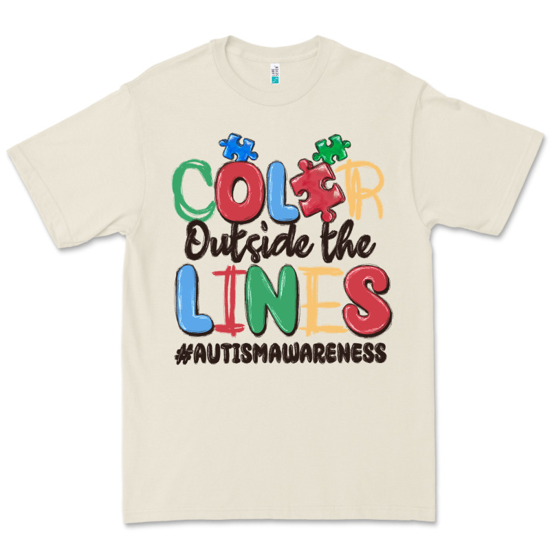 Color Outside The Lines Autism Awareness Premium Tee by MaliasSmallBusiness | Teevron