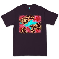 Plum valentine's day leopard background Premium Tee - JahusDesignShop