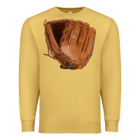 Antique Gold baseball glove Premium Sweatshirt - FaDigitalArtStudio
